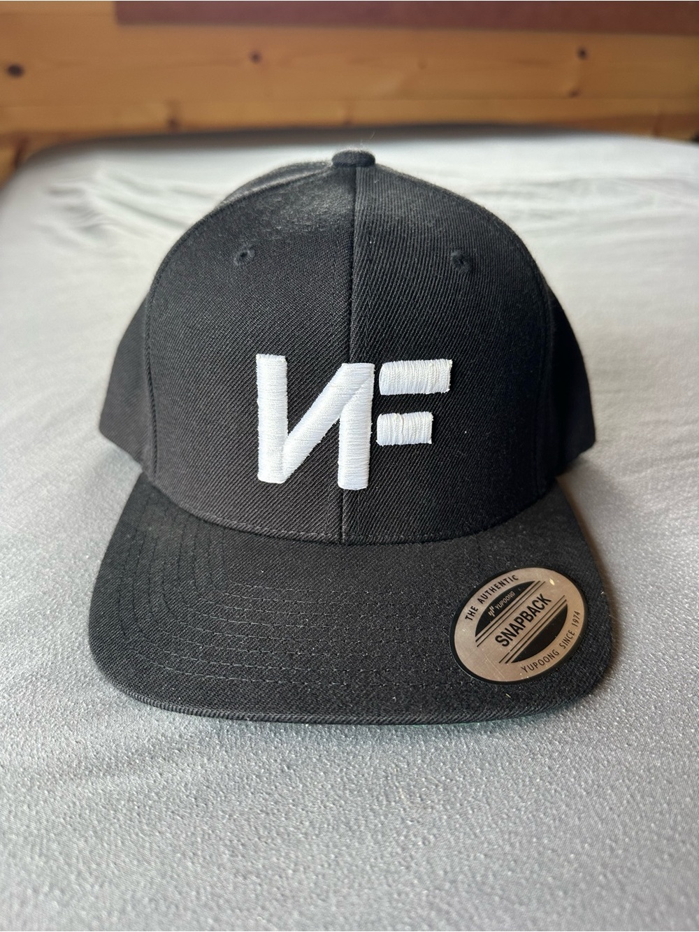 Nathan Feuerstein White NF Logo Snapback Black Hat